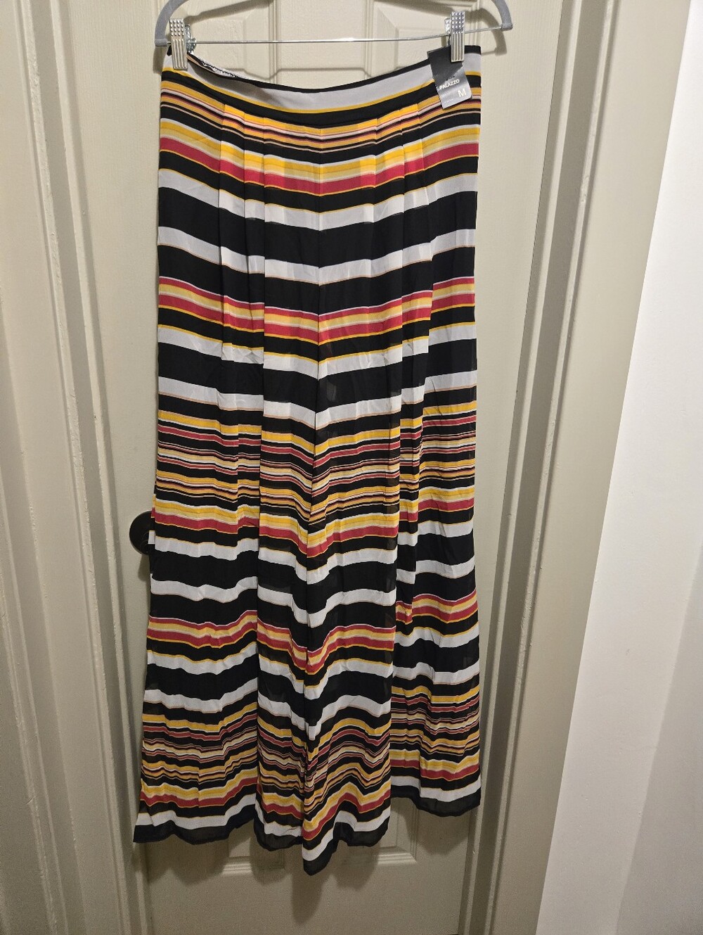 7th Avenue Design Studio New York & Company Striped Palazzo Pants Sz Medium